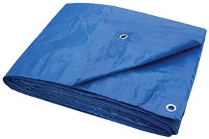 Rocky Mountain Goods Light Duty Tarp - Aluminum Grommet 6 Feet x 8 Feet, Blue
