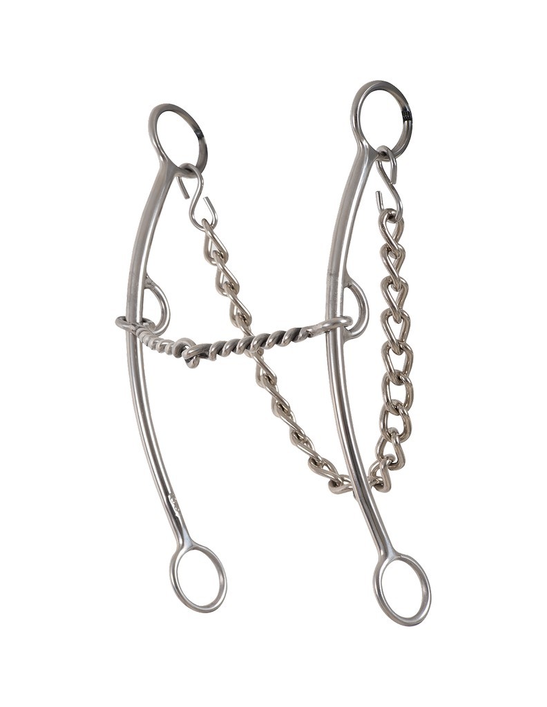 Classic Equine Bit Goostree Long Shank Twisted Wire Silver GTPLS12