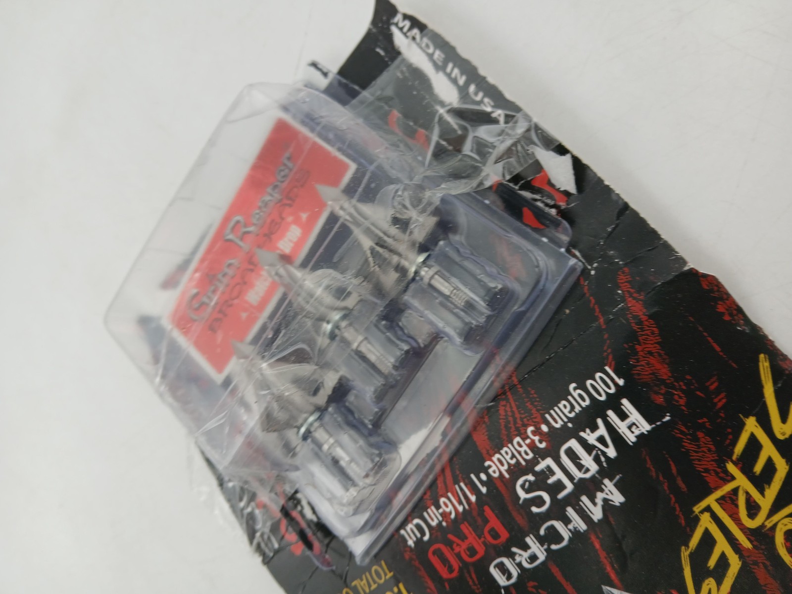 Grim Reaper Broadheads Micro Hades Pro 100 Grain 3 Blade Fixed Bow Silver