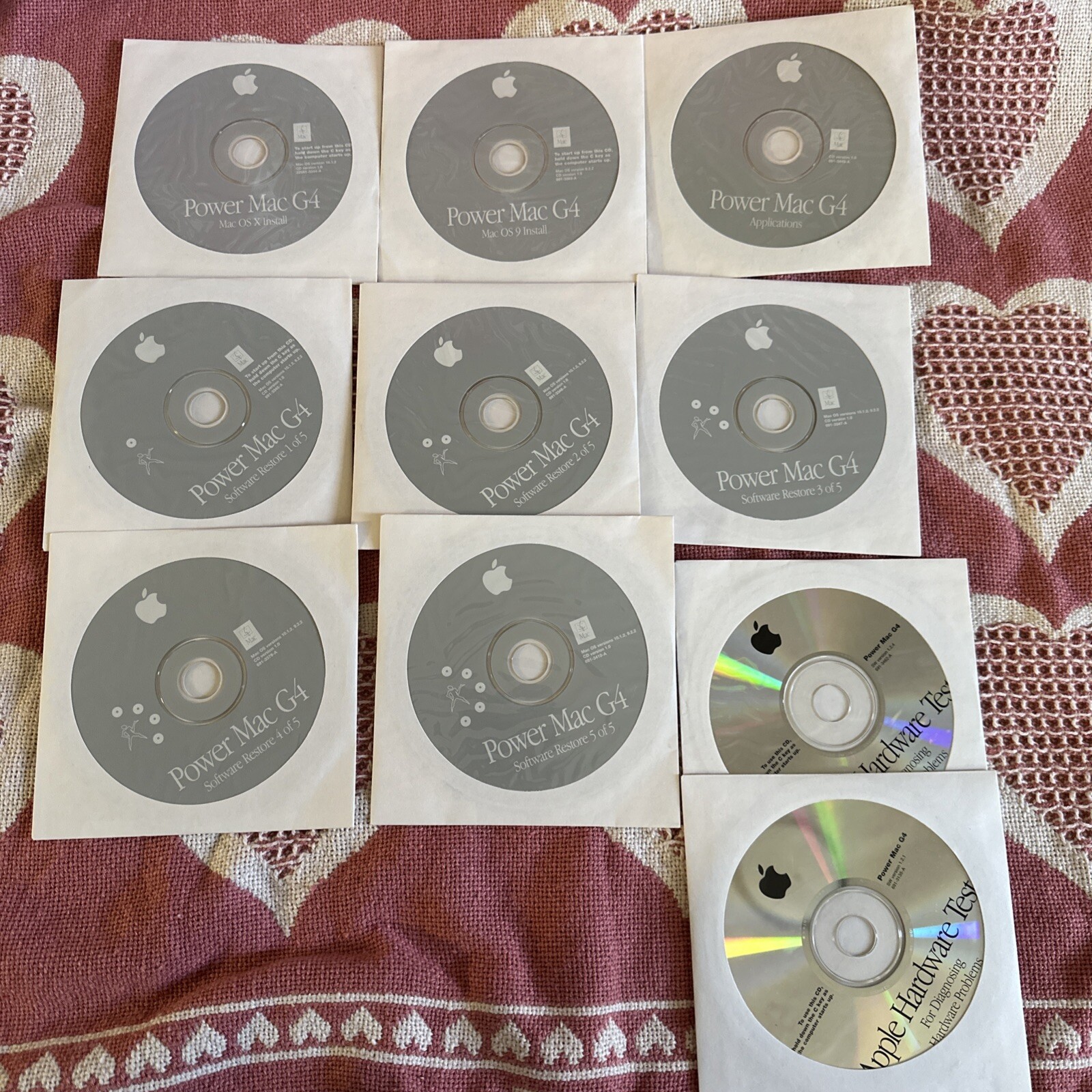 Power Mac G4 Apple Disc Software Set 10 Discs OS 9 OS X
