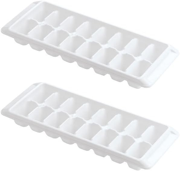 Kitch Ice Tray Easy Release White Ice Cube Trays, 16 Cube