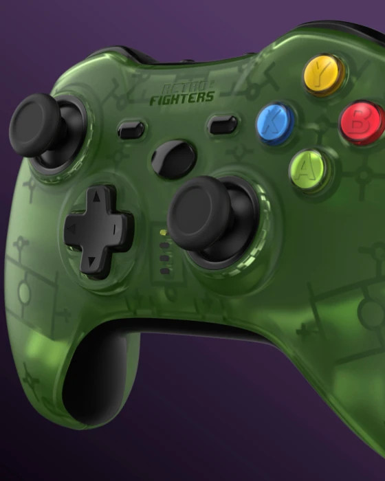 Retro Fighters Hunter 360 Wireless Controller- Green - for XBOX 360 and PC