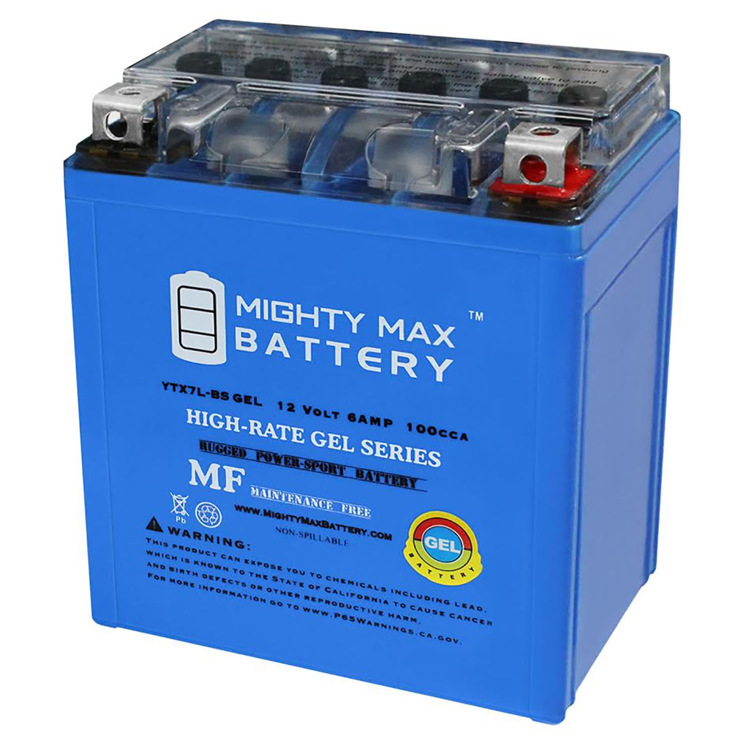 Mighty Max 12V 6AH 100CCA GEL Battery for Honda 250 CMX250C Rebel 1996-2014