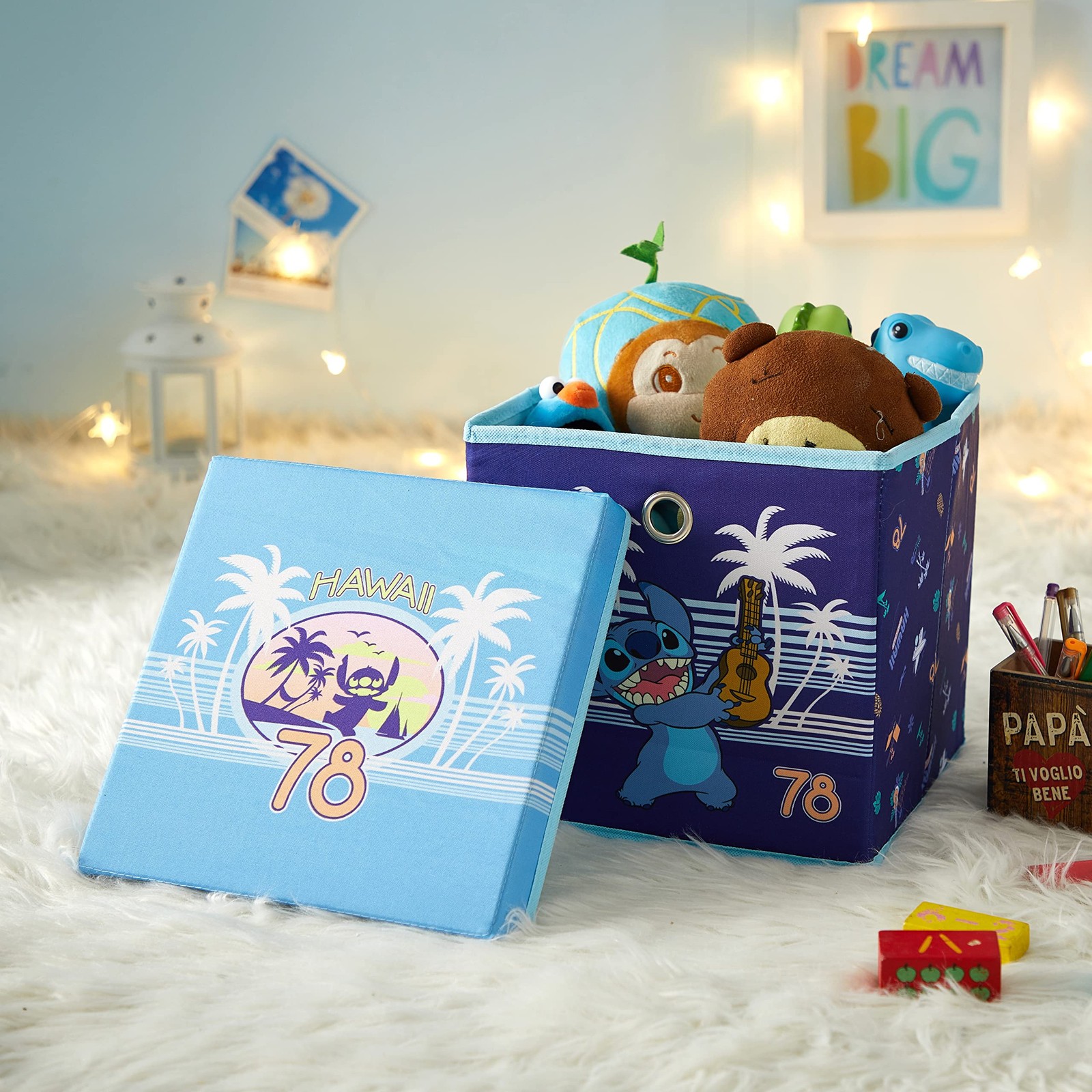 Lilo & Stitch Collapsible Storage Cube with 10" x x 10", and