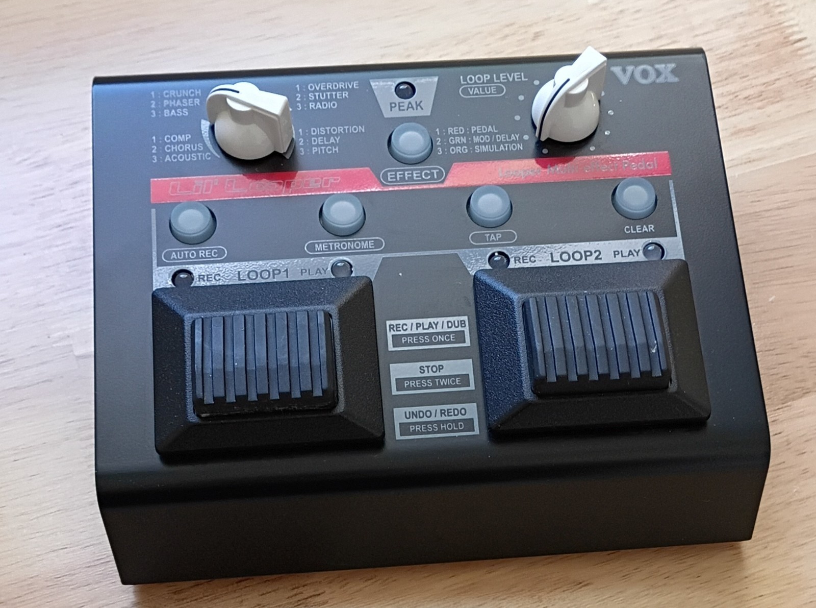 Vox Lil' Looper - Dual Looper & Effects Pedal