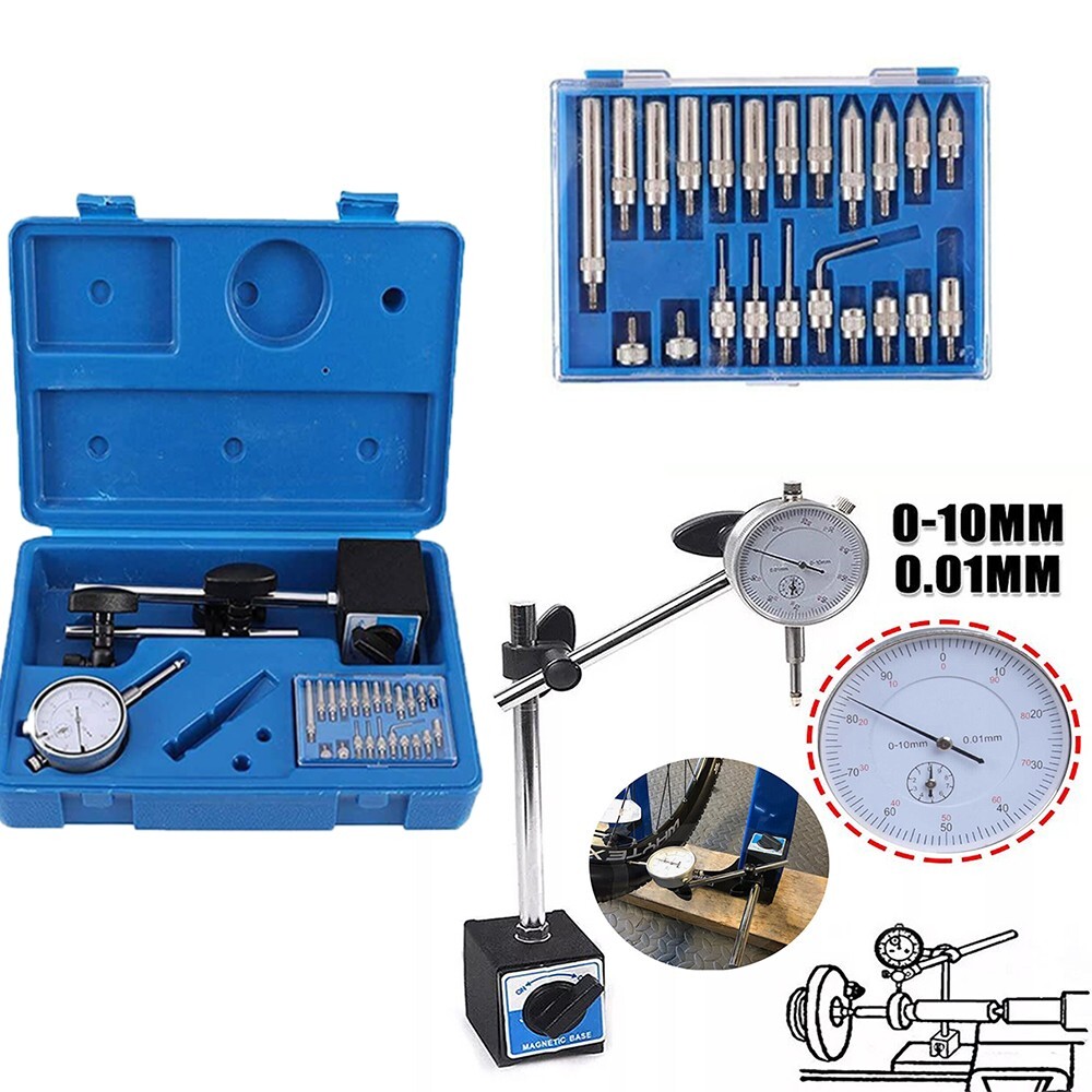 0.001" Dial Indicator with Magnetic Base and Point Precision Inspection Set