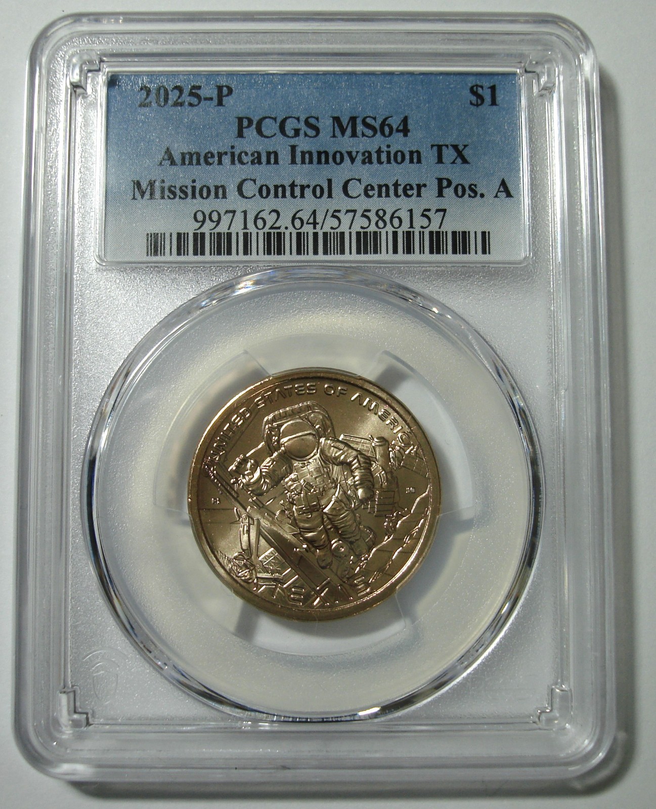 2025 P American Innovation Texas!   PCGS MS 64  Mission Control Position A! 🔥