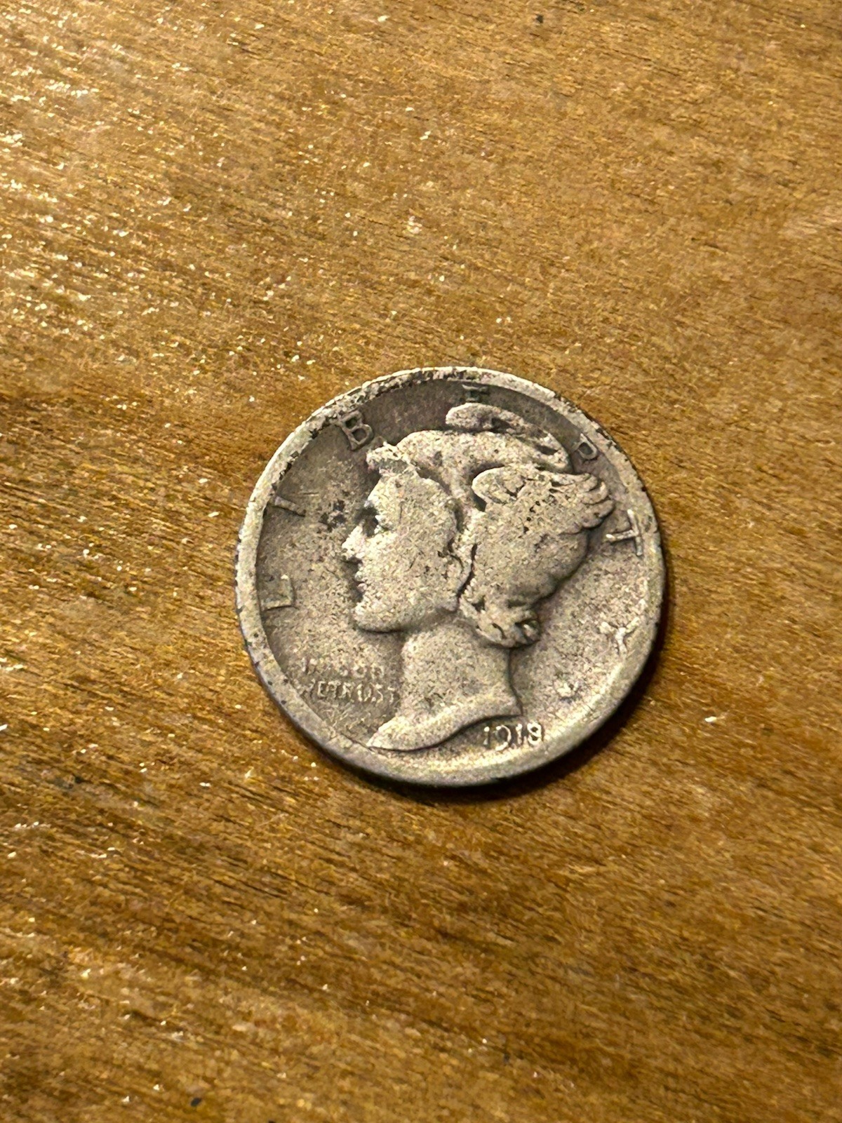 1918D Mercury Dime G+