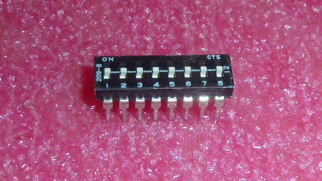 NEW 20PCS CTS 209-8LPST Switch DIP ON OFF SPST 8 Flush Slide 0.1A 20VDC PC 16Pin