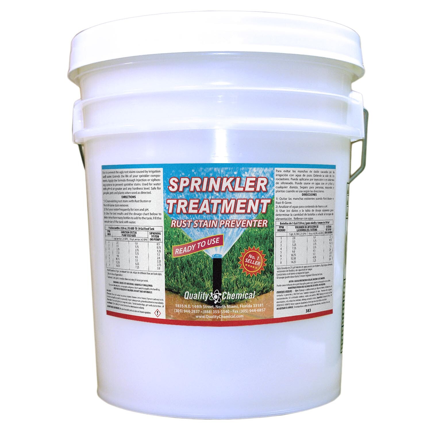 Sprinkler Treatment Rust Stain Preventer - 5 Gallon Pail