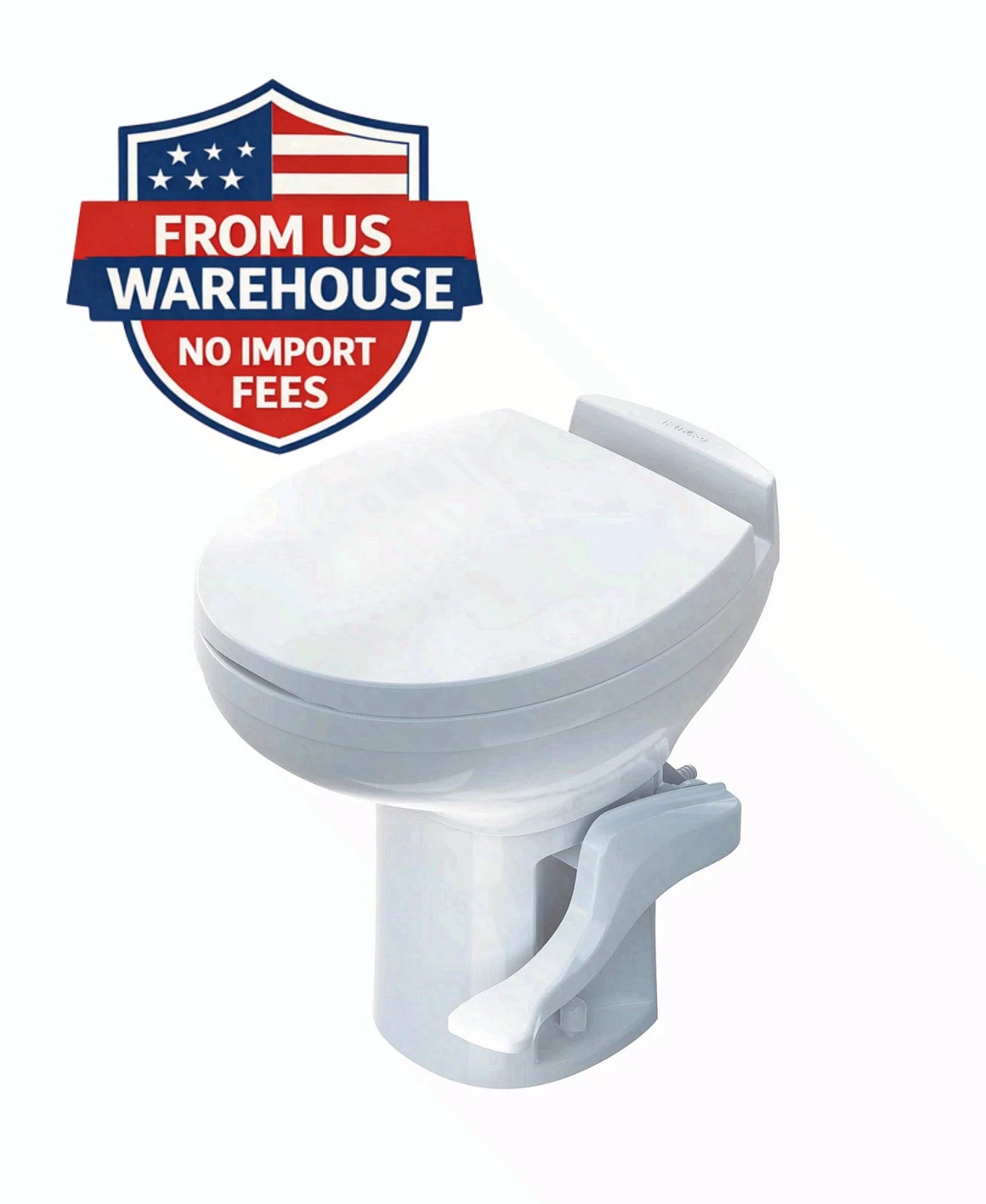Thetfoɾd 42169 Aqua-Magic Residence RV Toilet High Profile White Foot Flush 18"