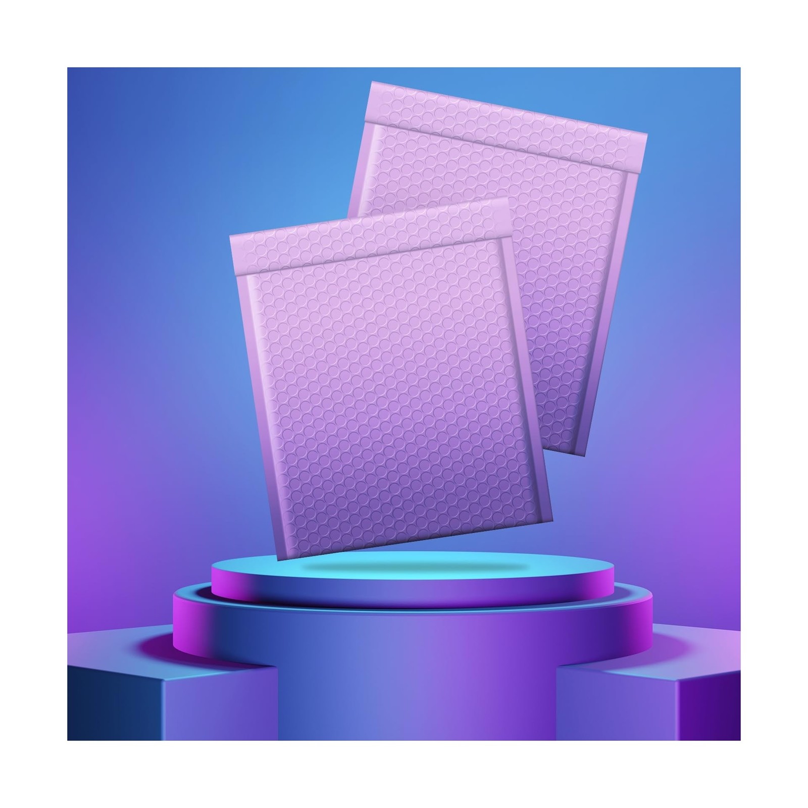 Fuxury 40 Pack Thick Bubble Mailers 8.5x12” Gradient Purple Bubble Envelop