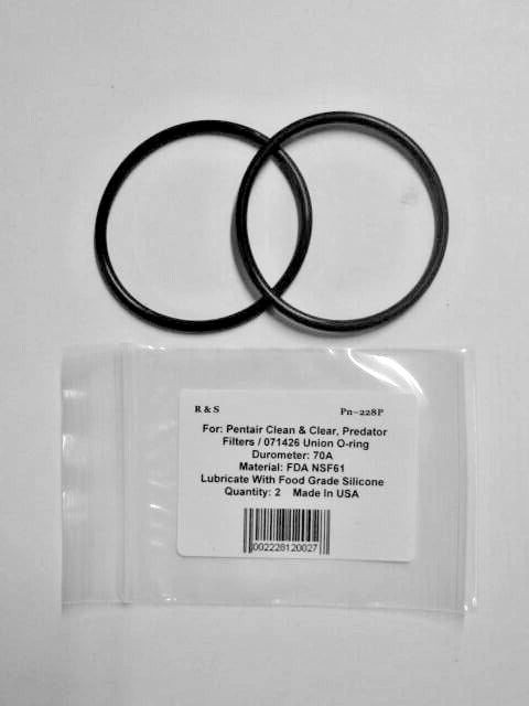 2 Pentair 071426 Clean & Clear Predator Union O-Rings /R&S 228P / FDA NSF61 Mat.