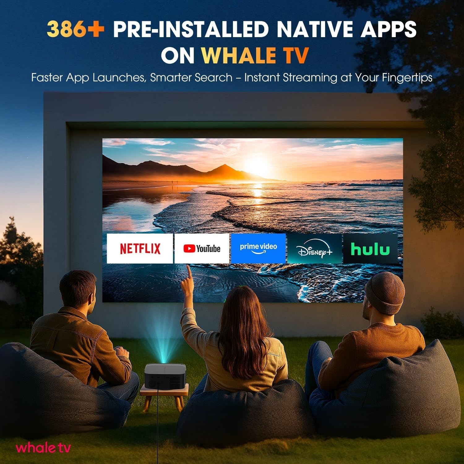E2 Mini Projector 4K | Built-in WiFi 6 & Bluetooth 5.2 for Streaming Bliss