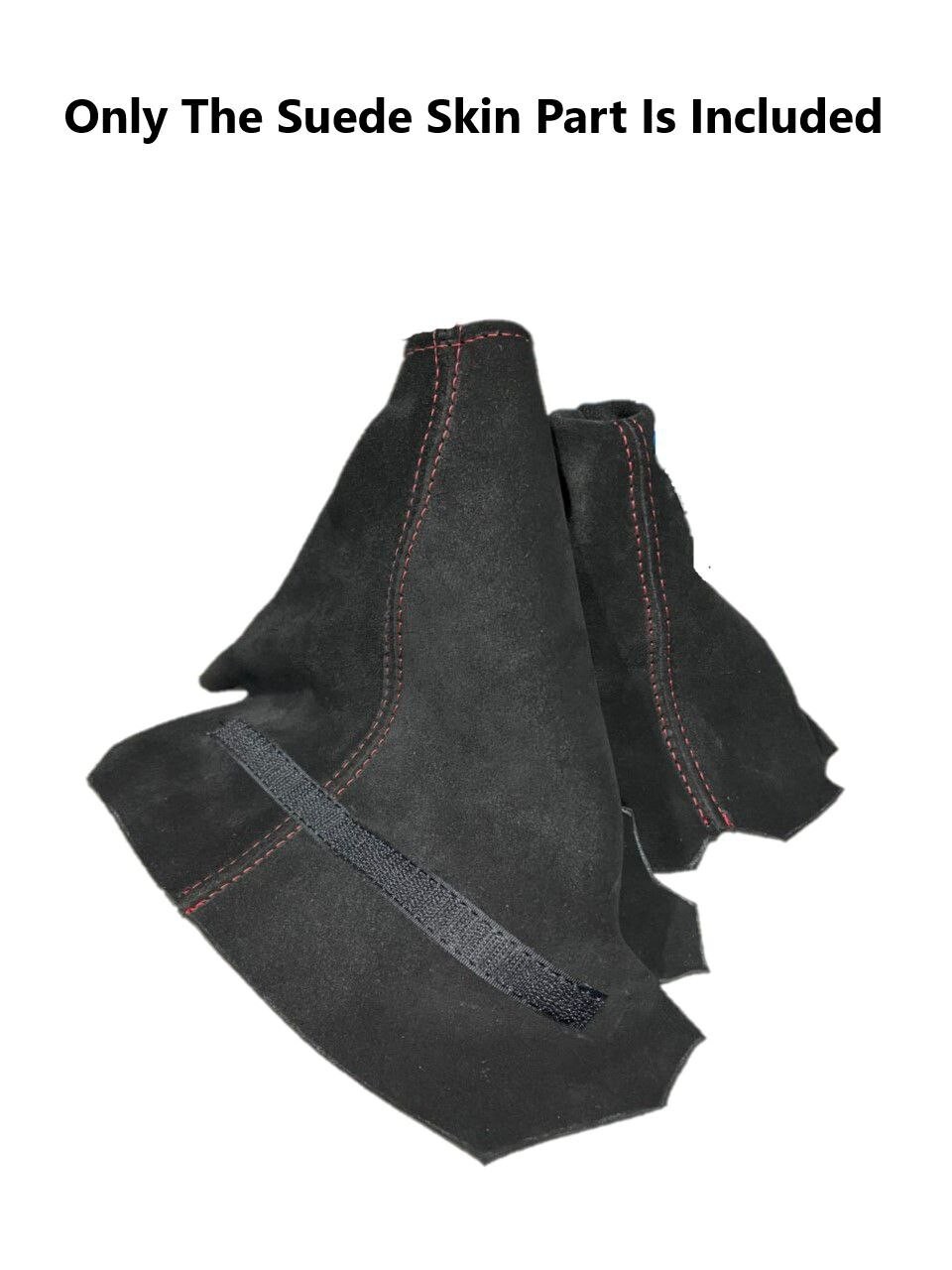 For Chevy Corvette C5 97-04 New Red Stitch Suede HandBrake & Shift Boot Cover