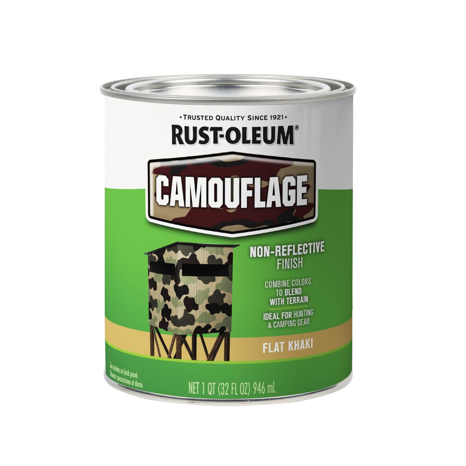 Rust-Oleum 379562 Specialty Camouflage 32 Fl Oz (Pack of 1), Flat Khaki