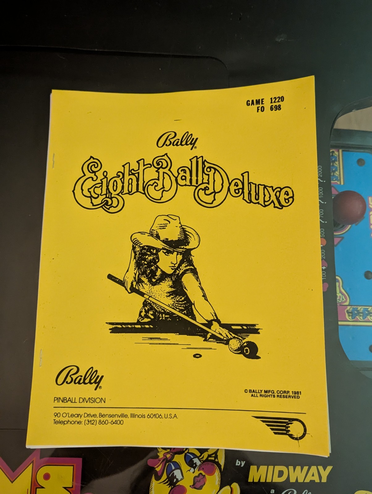 Bally Eight Ball Deluxe Pinball Machine  Manual  Fold Out Schematics HQ Reprint