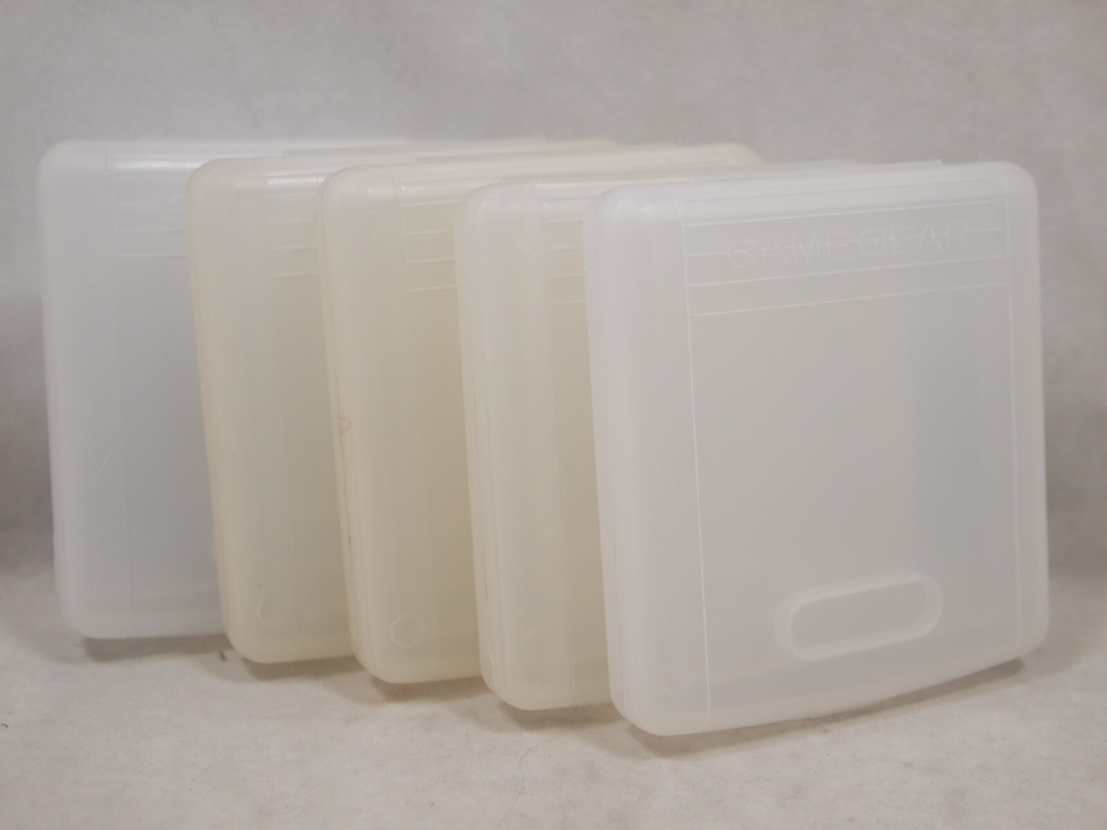 Official OEM SEGA Game Gear Clear Plastic Cartridge Cases Lot of 5