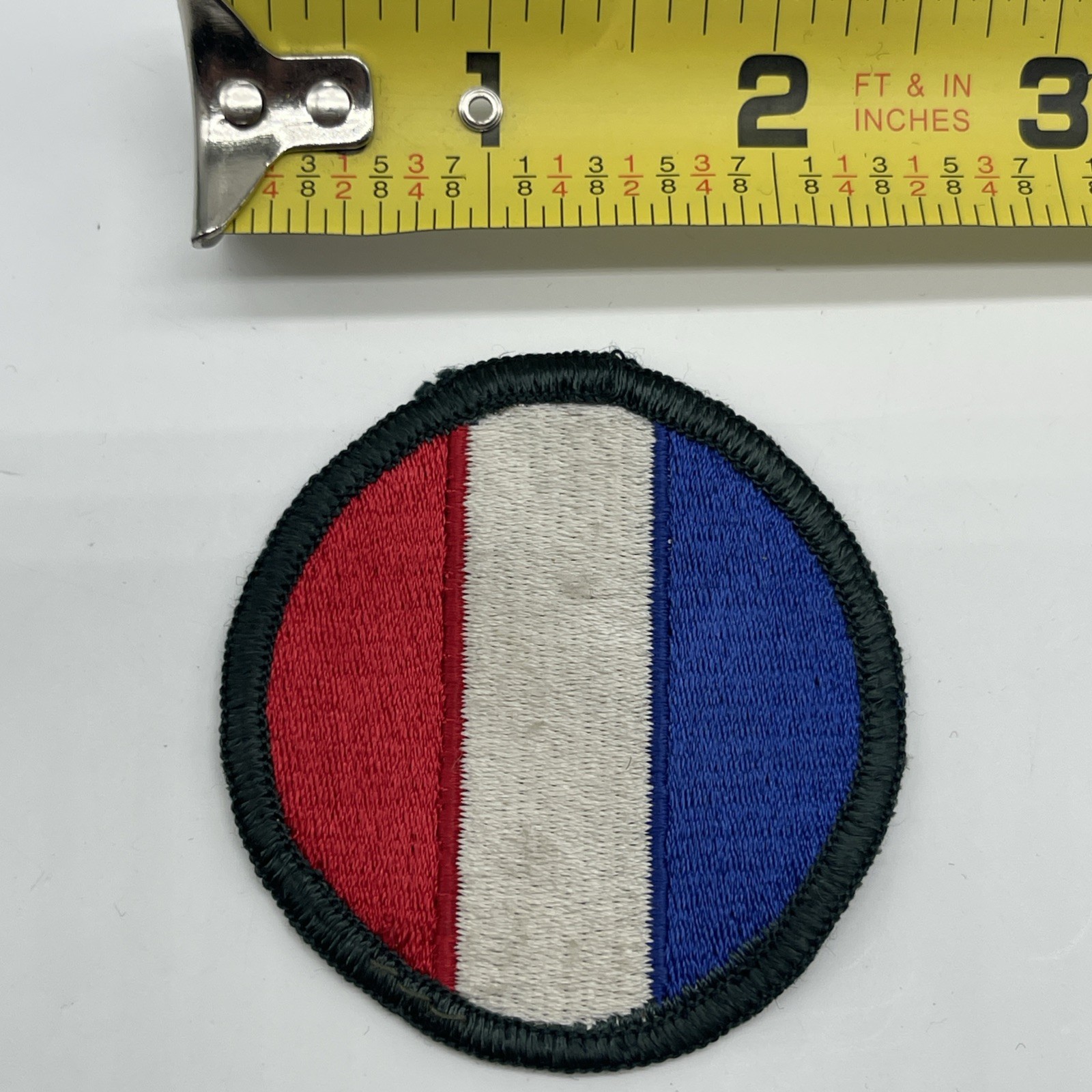 U.S. Military Army Ground Forces Patch Insignia Merrowed ~2” Round Red White Blu