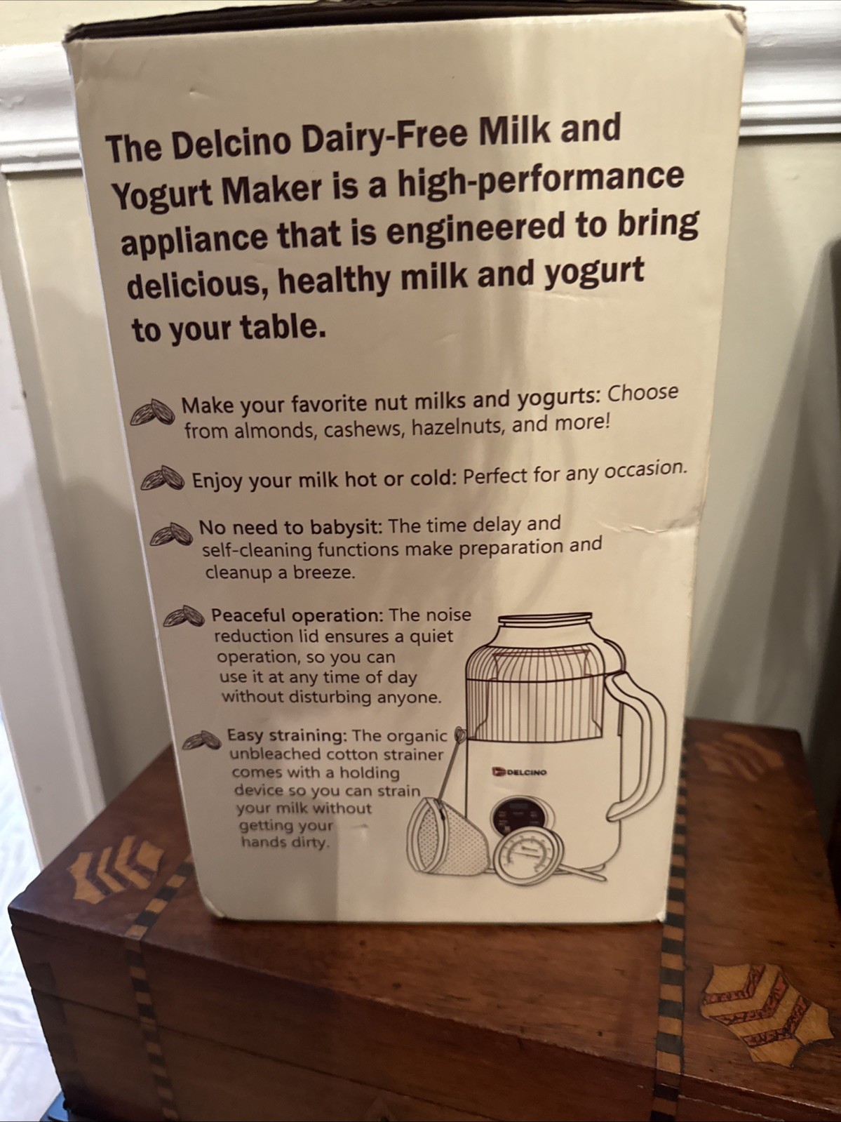 Delcino Dairy Free Nut Milk Maker Machine & Yogurt Maker Machine - 27 Oz