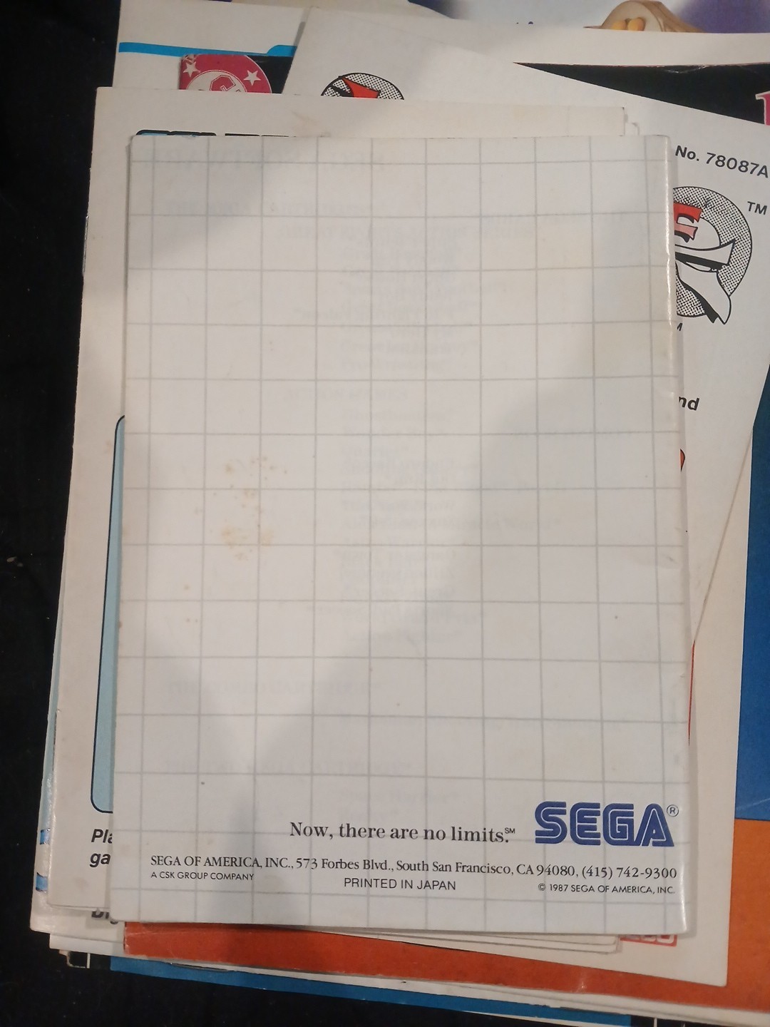 Sega 1987 Game Catalog Spring/Summer Booklet Master System Great Shape See Pics