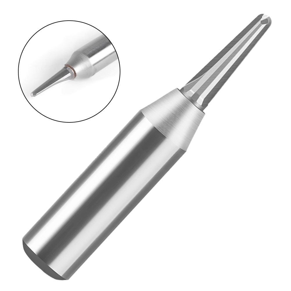 For Woodworking Router Bit 12mm TCT Round Bottom V Groove for Smooth Grooves
