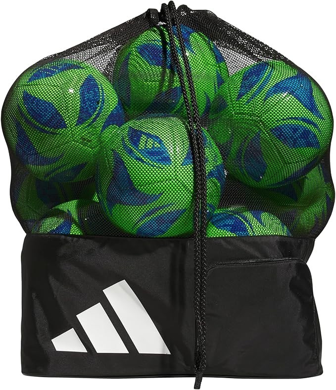 Adidas Stadium Soccer Ball Bag Black Mesh Sports Equipment Carrier CJ0360 NEW