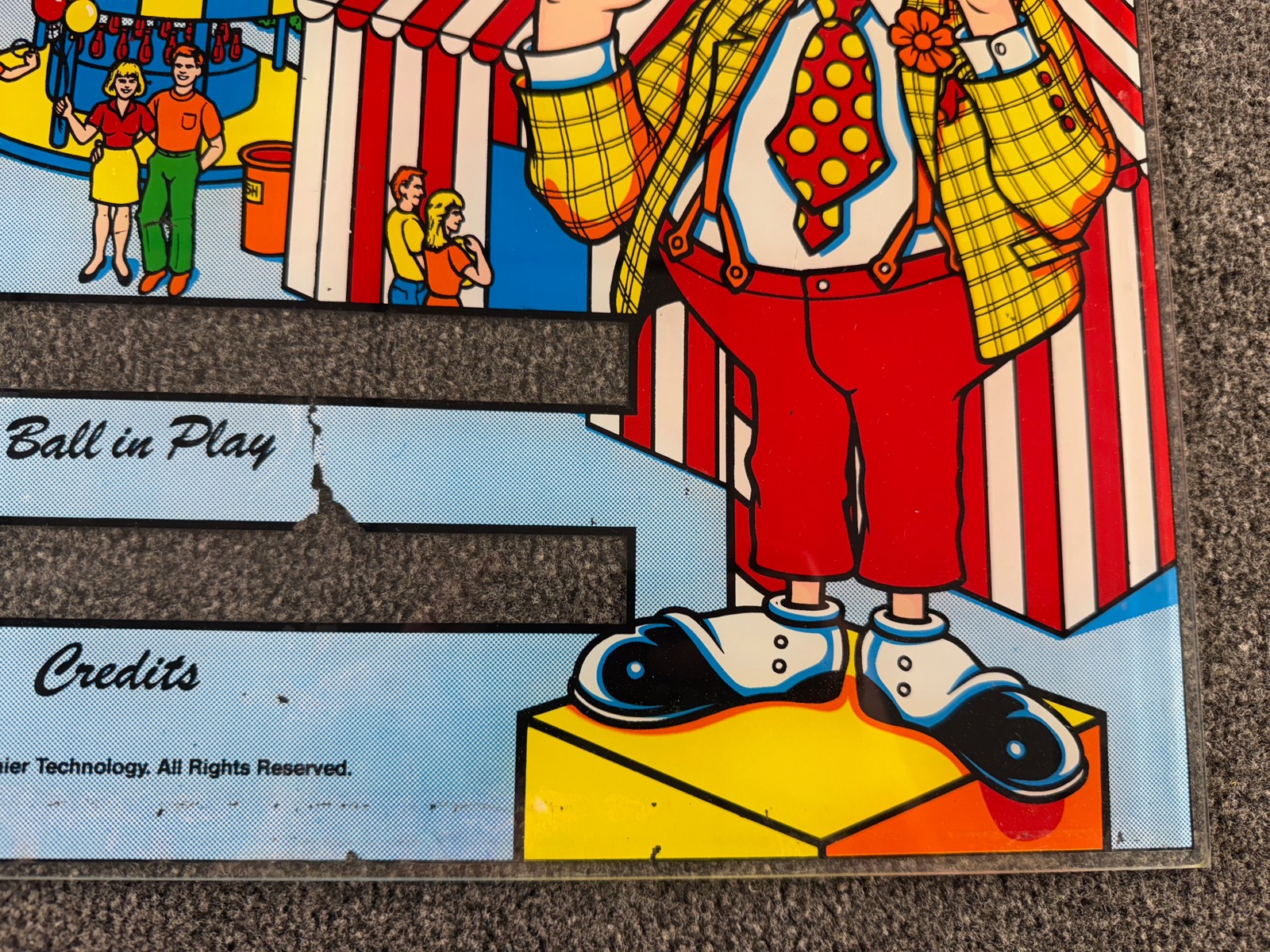 Gottlieb Bell Ringer Pinball Machine Game Backglass ORIGINAL