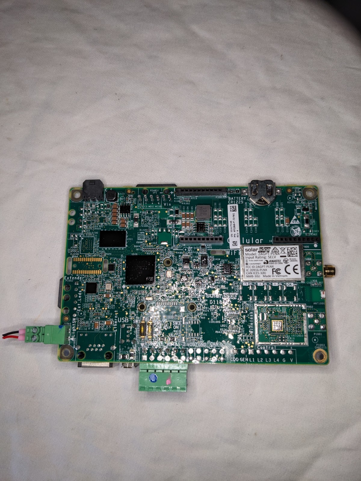 SolarEdge Cellular Modem Board D1186ED 2AGPT-PLNX 4G LTE Plug-In Replacement