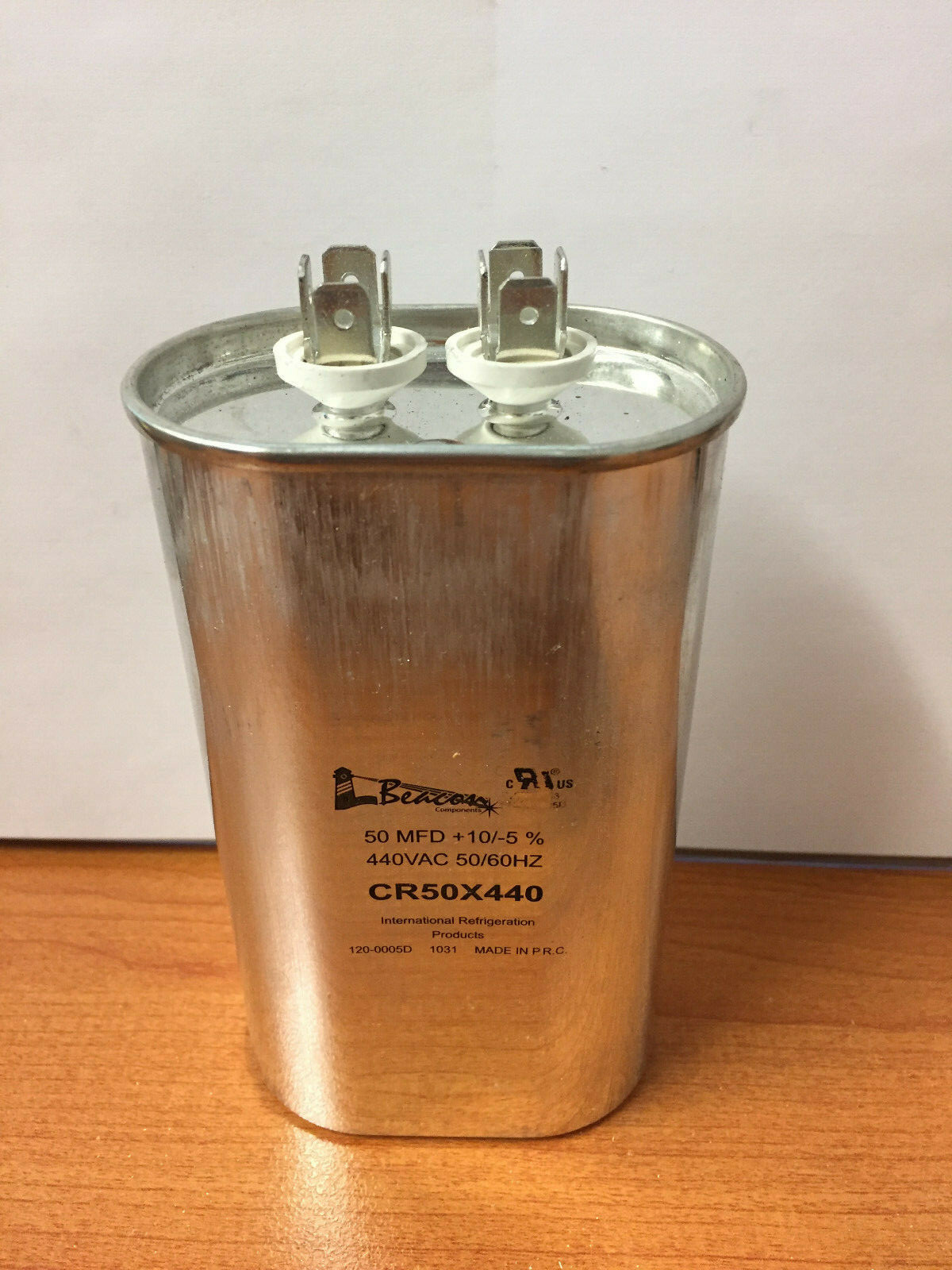 Beacon Oval Capacitor 50 MFD 440 Vac CR50X440   (201026)