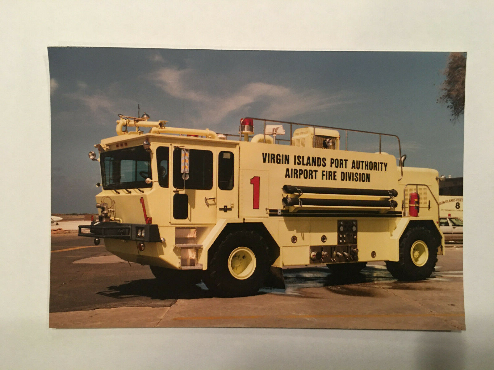 US Virgin Islands Oshkosh T1500 CFR Fire Apparatus Print A19