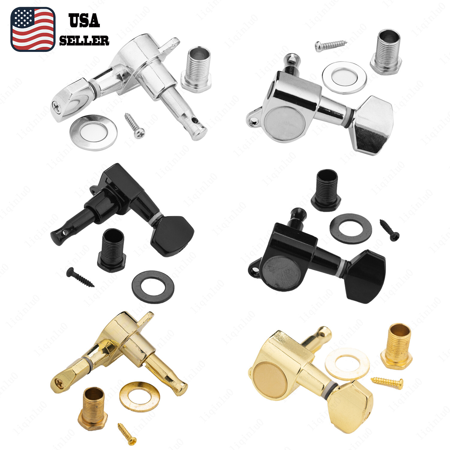 6x Guitar Tuning Pegs Tuners Machine Heads Locked String For PRS IBANEZ Musicman