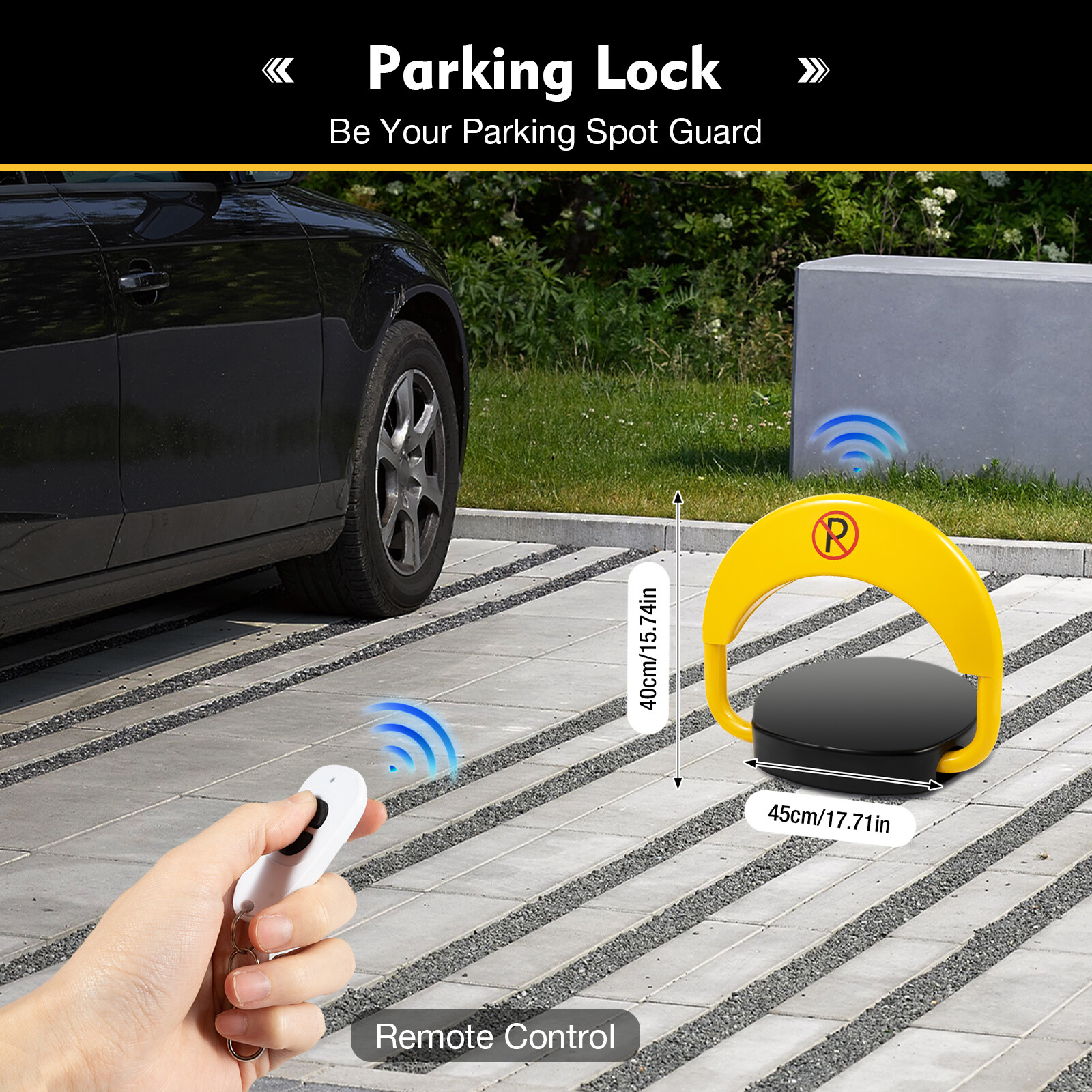 Car Parking Spot Lock Remote Control Anti-Collision Foldable Barrier Auto Sensor