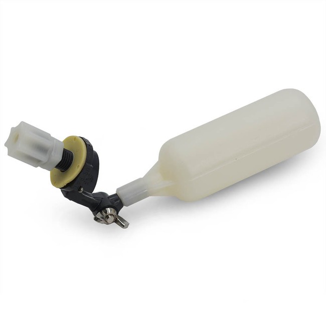 RO Mini Float Valve With Adjustable Arm and 1/4" OD Tubing Jaco Inlet