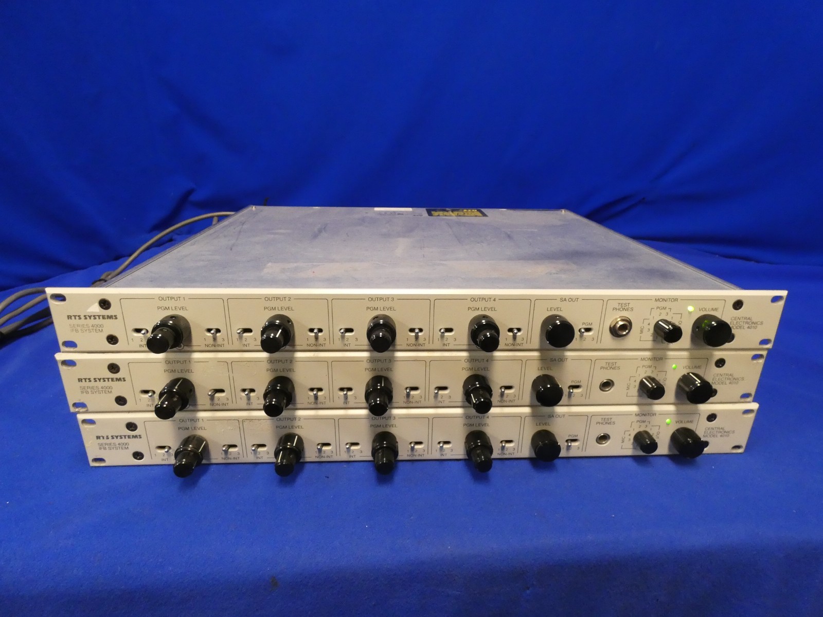 RTS Systems Series 4000 IFB System Central Electronics Model 4010 (QTY 3 Total)