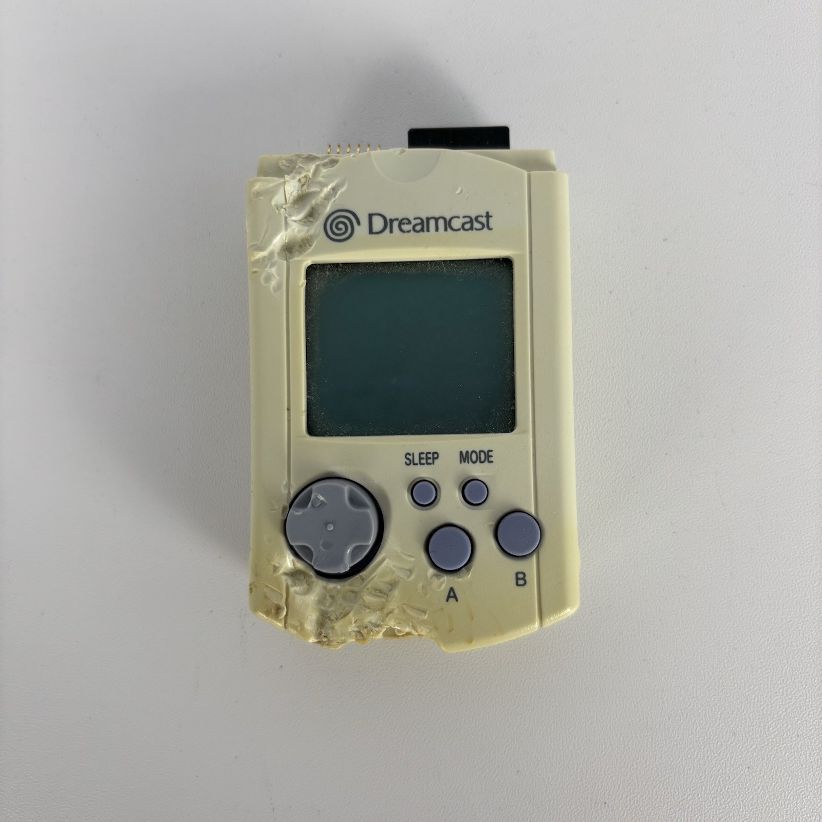 White Visual Memory Unit VMU Sega Dreamcast Official Works Dead Pixels In Screen