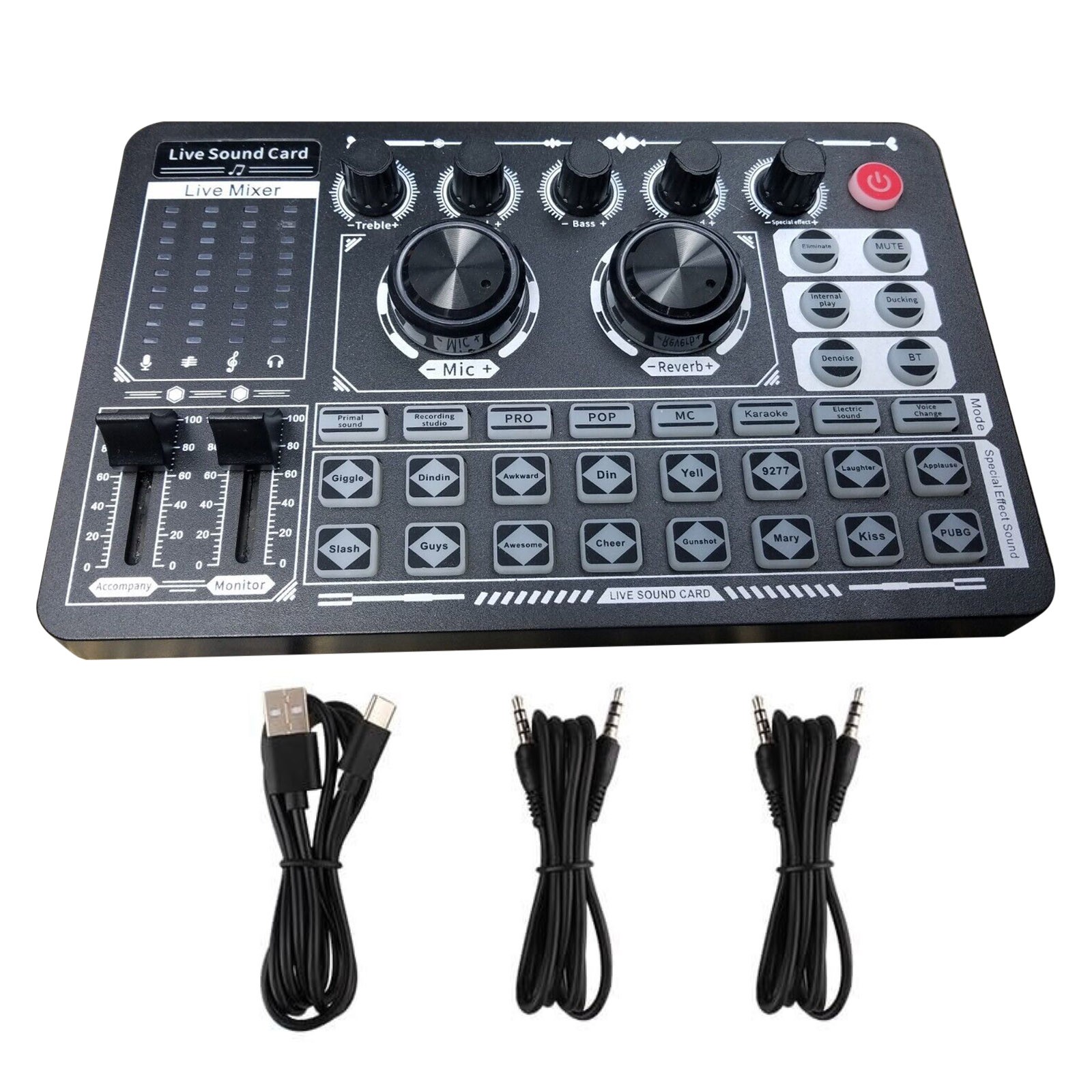 F999 Sound Card Live Audio Equipment Multi-platform Live Steaming Compatibility
