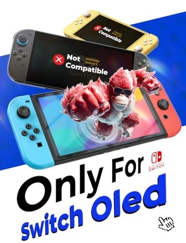 Nintendo Switch OLED Screen Protector 7" - Blue Light Filter, HD Clear, 9H Tempe