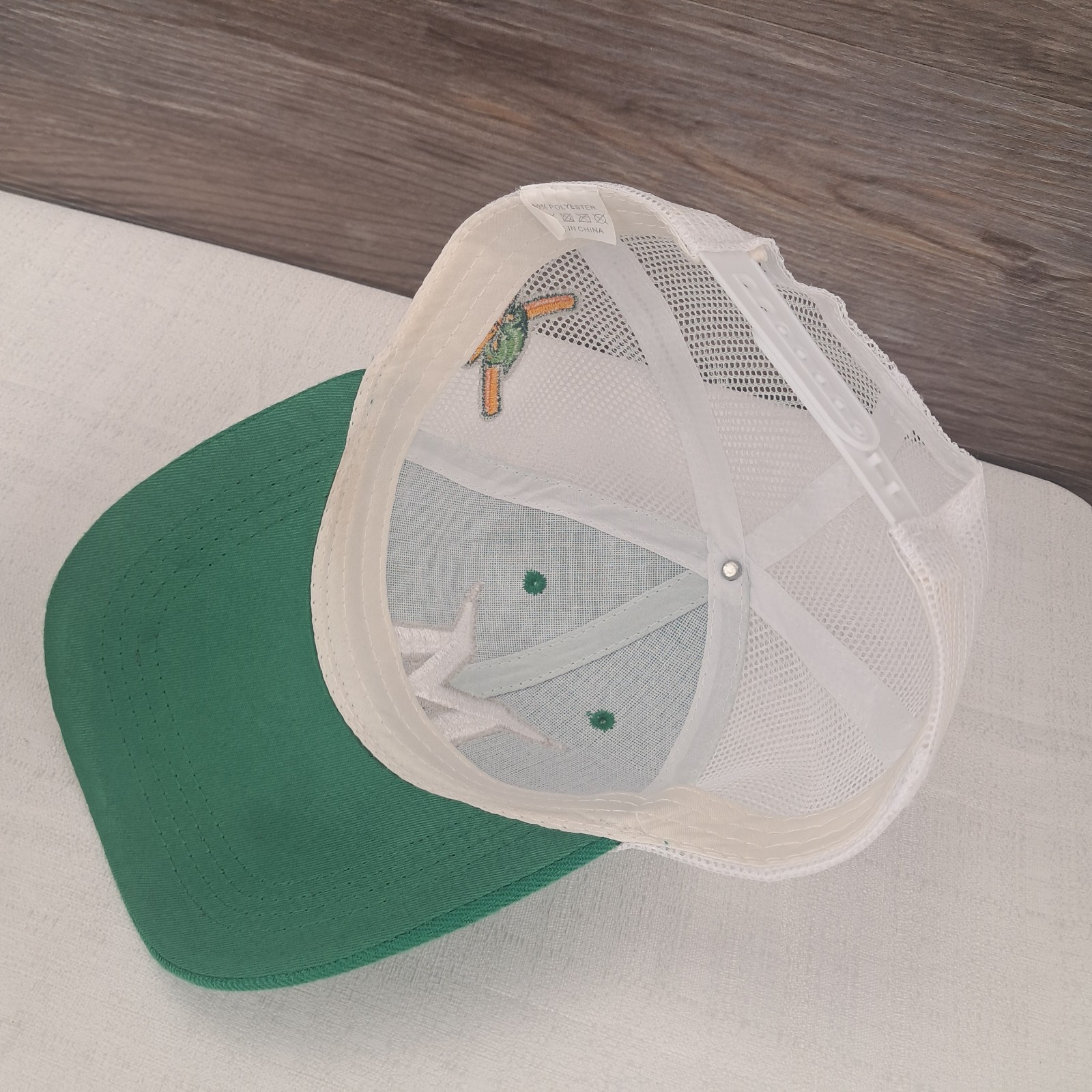 Madison Mallards Unisex Snapback Hat White Green Side Logo Mesh Baseball