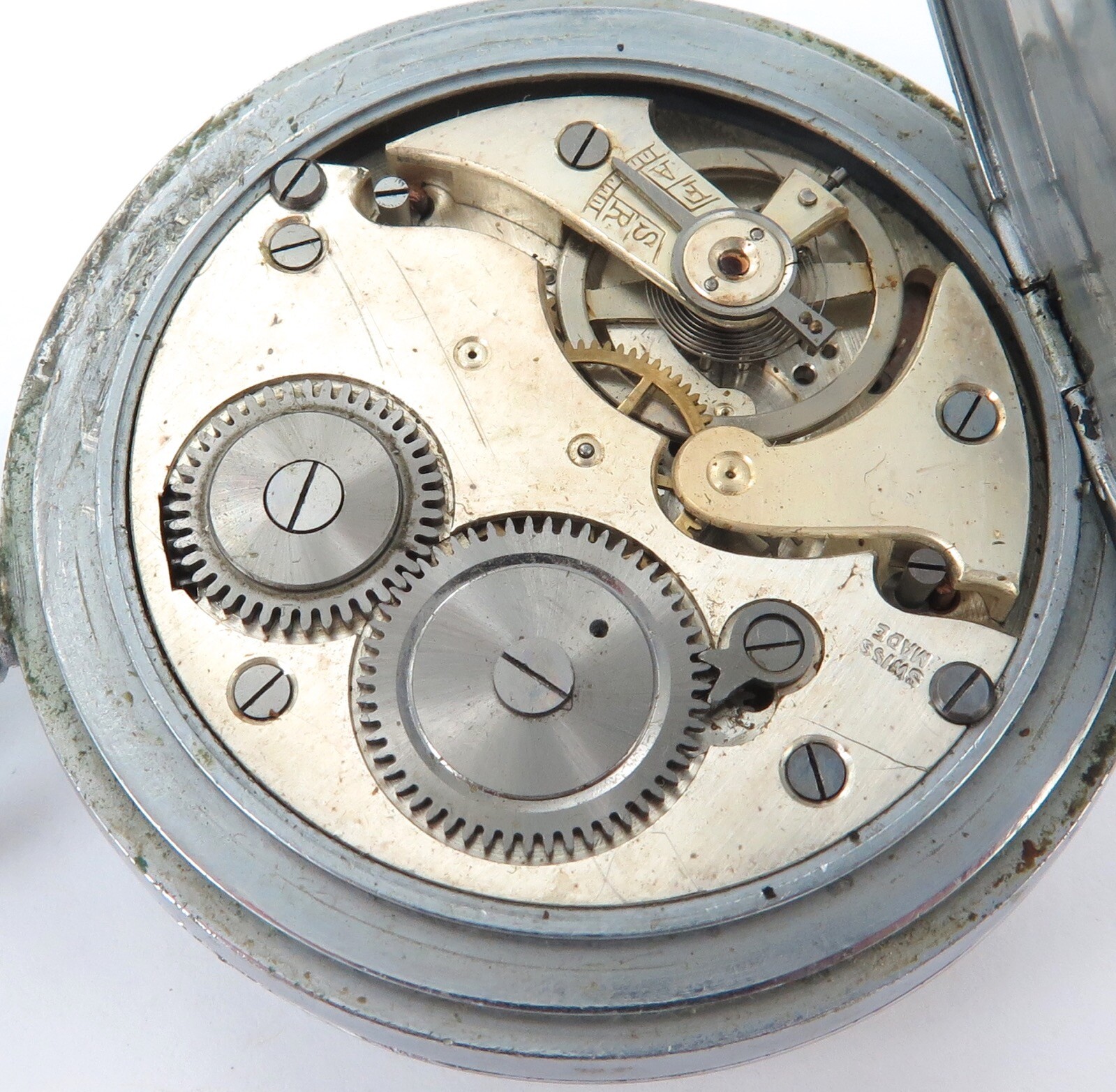 Unbranded c1930s Swiss Made Stopwatch, Breitling? Working.