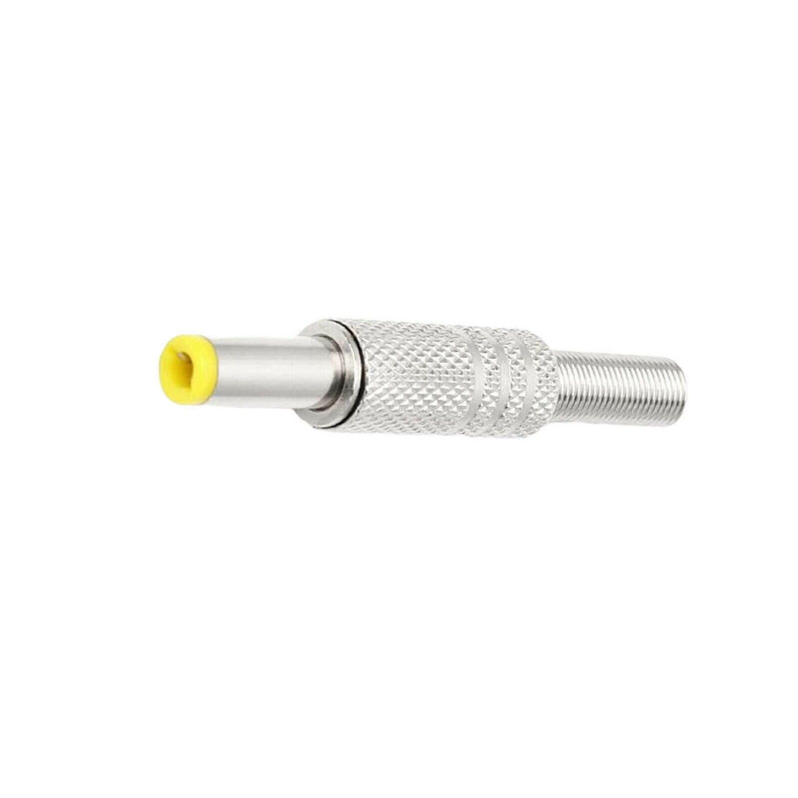 10X DC Power Jack 5.5mm x 2.5mm Male Plug Adapter Connector With Metal HandleIG