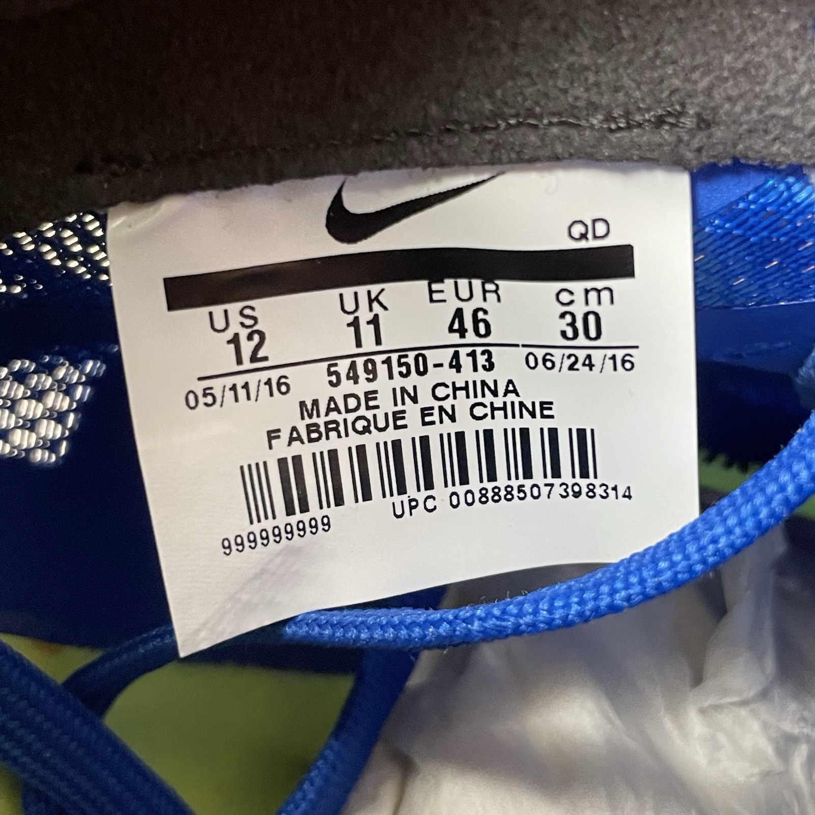 Nike Zoom Maxcat 4 Track Shoes Hyper Cobalt Blue Black 549150-413 Mens Size 12