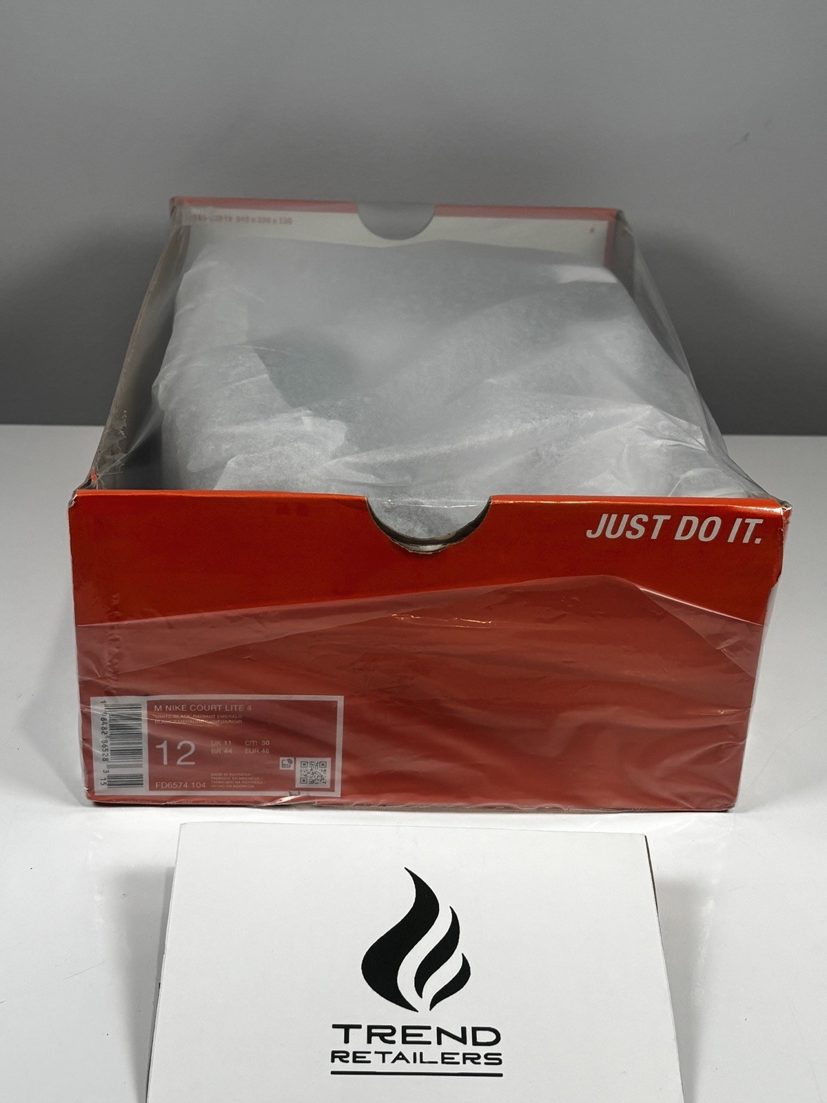Nike Court Lite 4 Tennis Pickleball Shoes White Green Black Sz 12 FD6574-104 New
