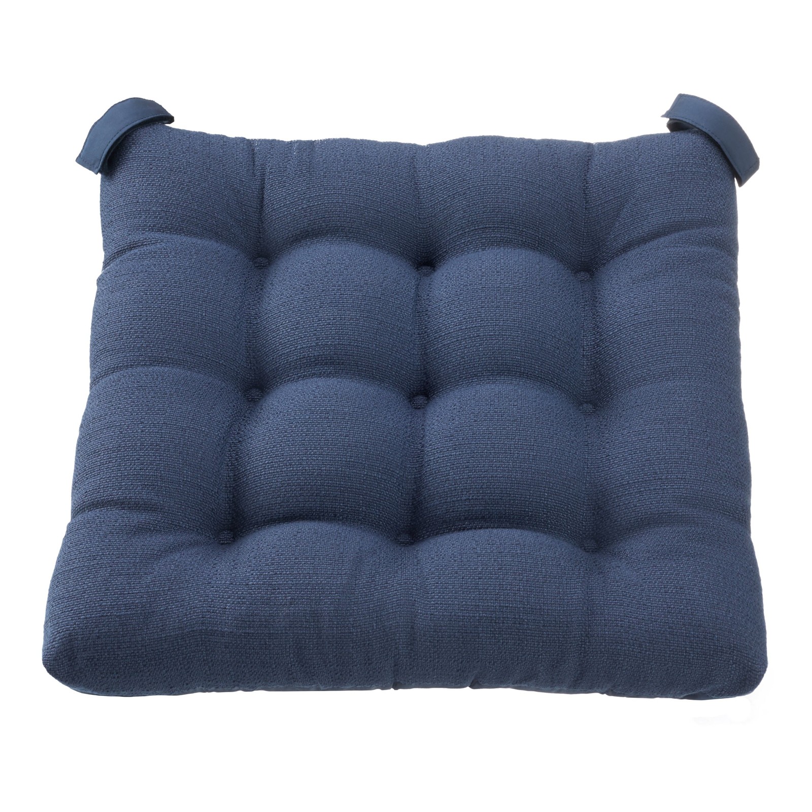 Mainstays Textured Chair Seat Pad (Chair Cushion),Navy Color,1-Piece,15.5" x 16"