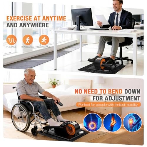 Under Desk Elliptical Machine, Electric Elliptical Leg Exerciser for Black