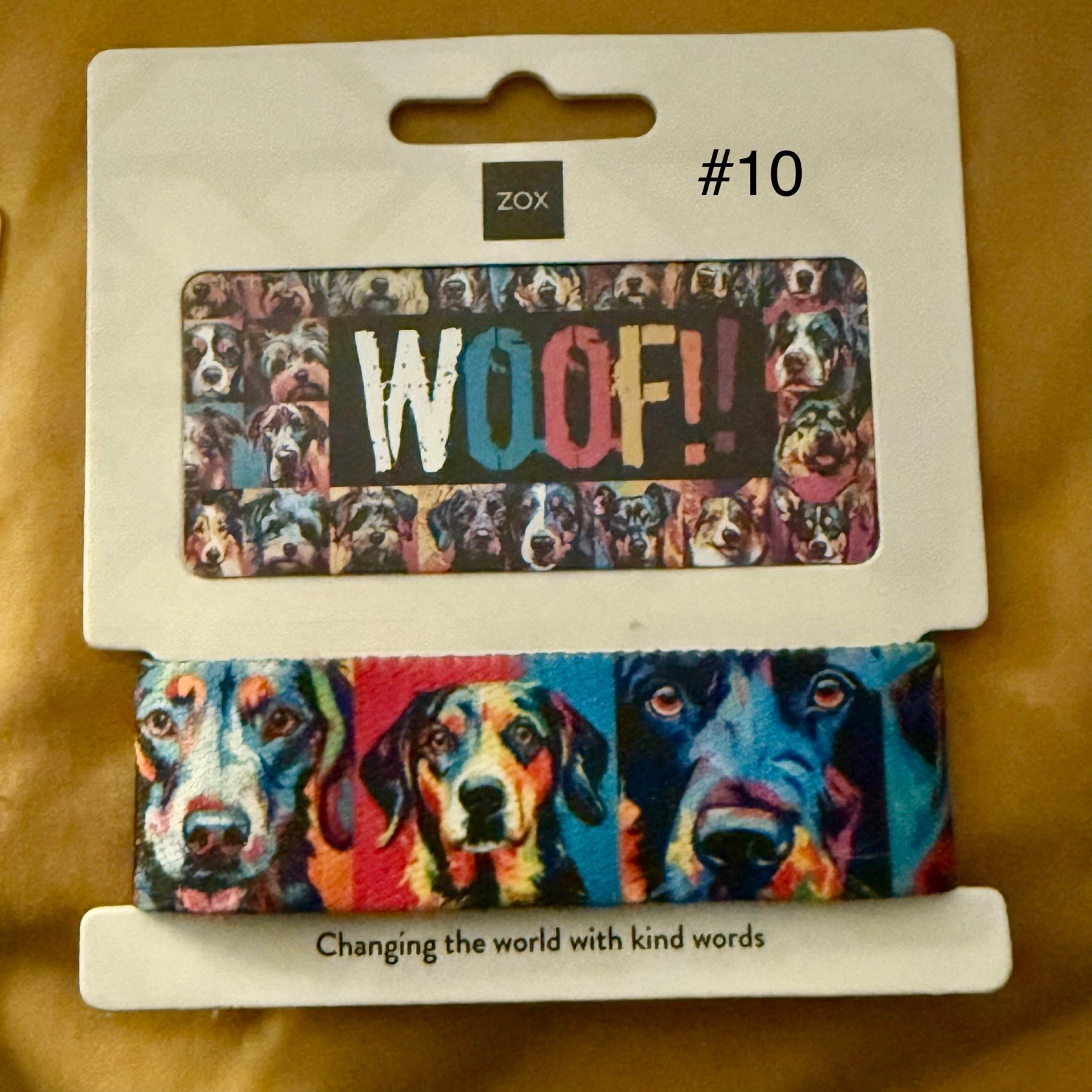 New! ZOX Strap *WOOF!* Sz ONE SIZE/MEDIUM - Reversible Wristband with Card