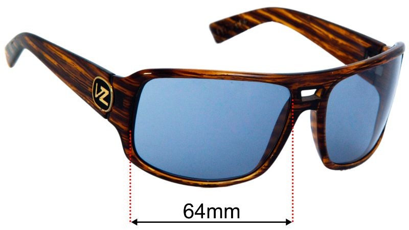 SFx Replacement Sunglass Lenses fits Von Zipper Prowler - 64mm Wide