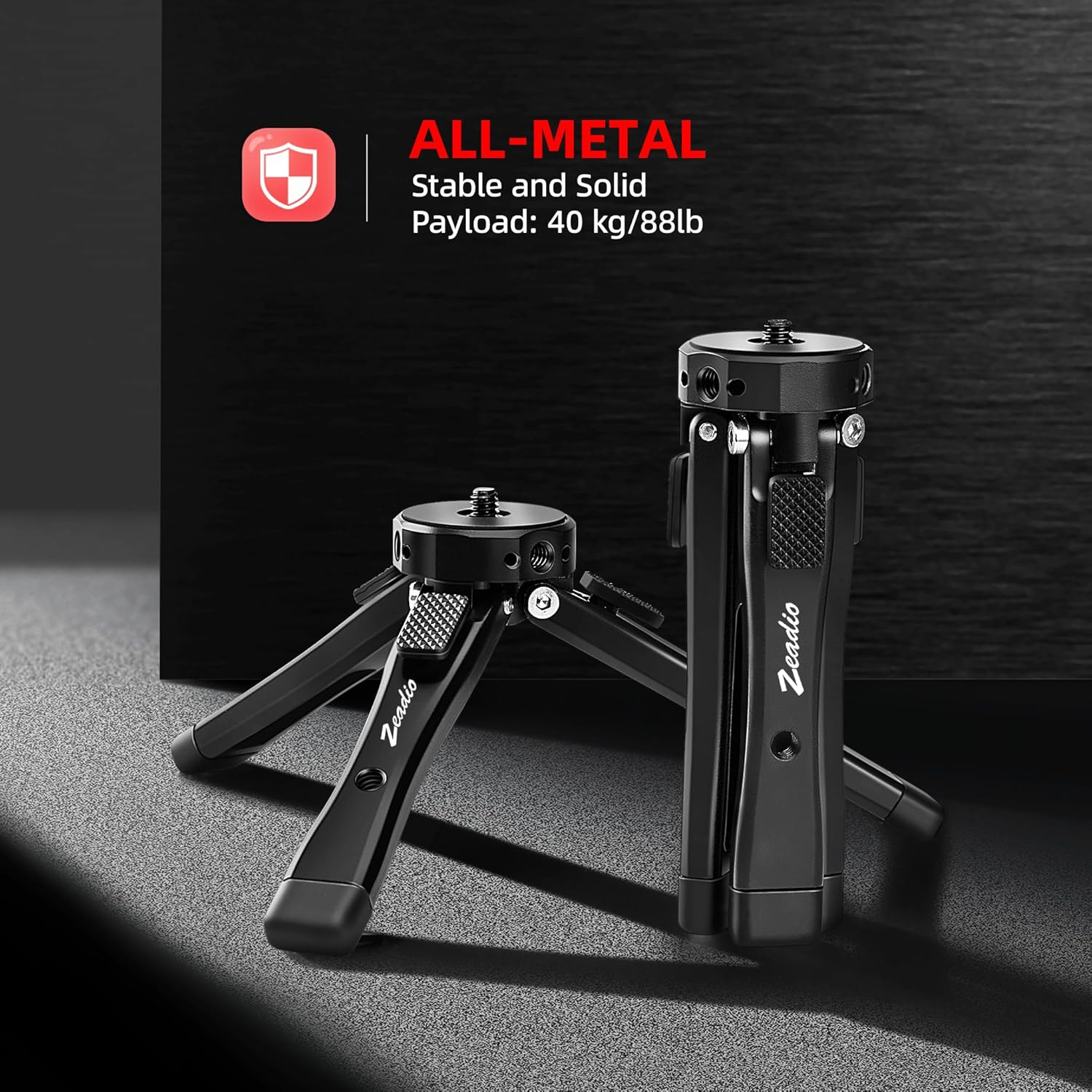 Mini trípode metalico resistente Trípode universal de mesa pequeno para Camara