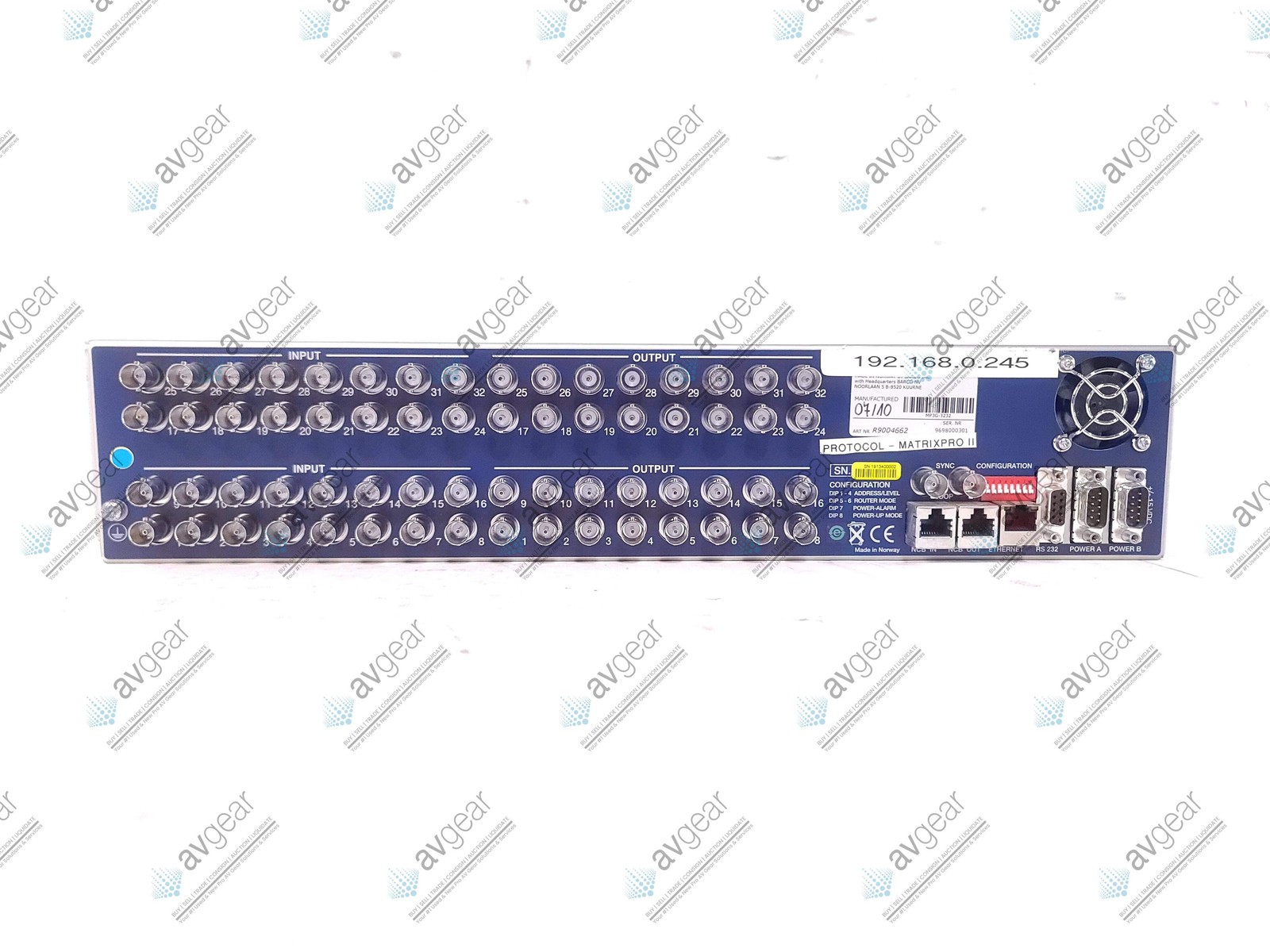 Barco MatrixPRO-II MP3G-3232 Processor Panel(C1790-173)