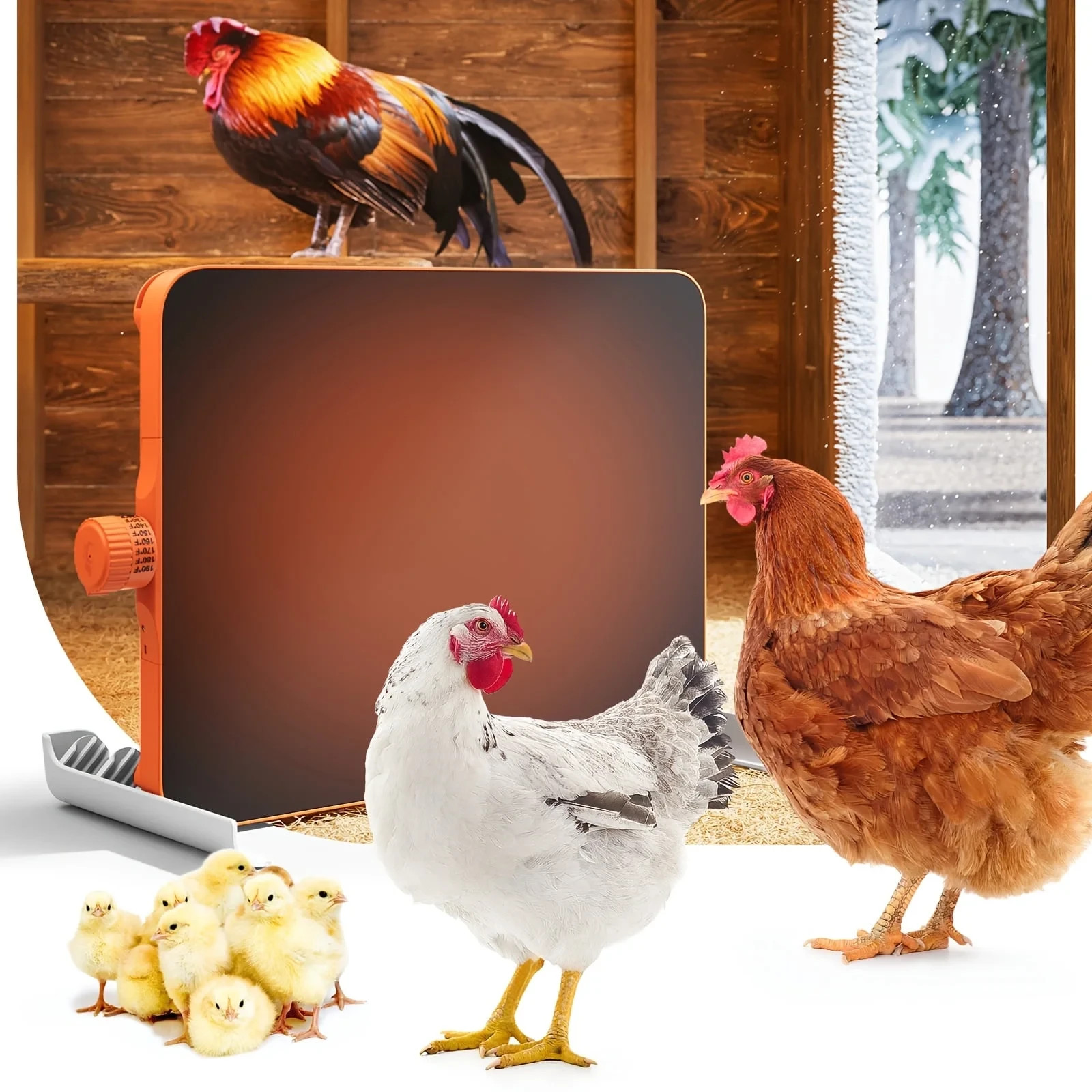 ChickCozy Smart 200 Watt Chicken Coop Heater & Chick Brooder Warmer - NEW OB